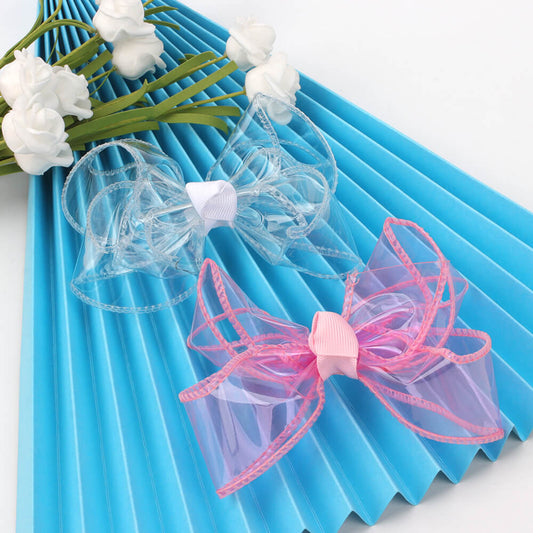 4-Inch Transparent Jelly Hair Bows