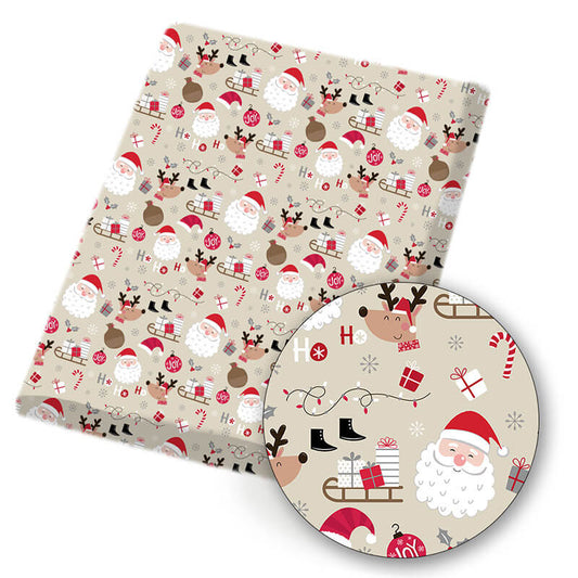Santa Claus Candy Polyester Cotton Fabric