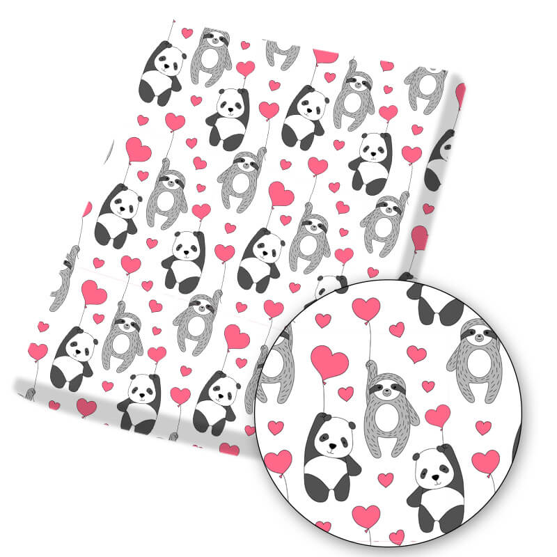 Romantic Love Bear Cotton Fabric