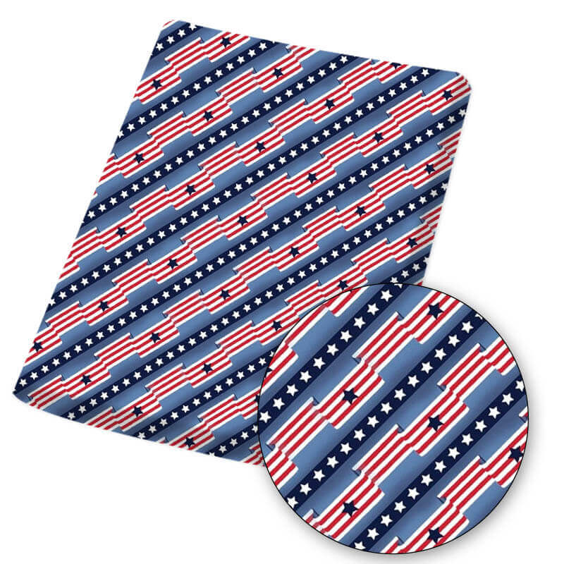 4th of July Flag Pattern Fabric