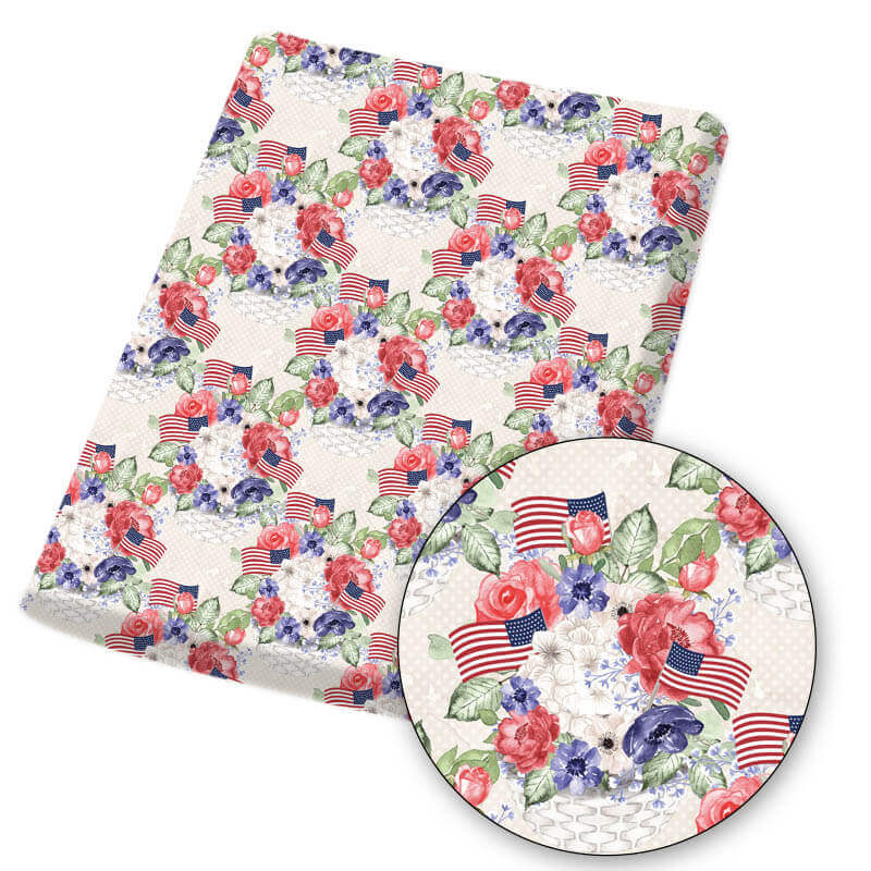 4th of July Flag Pattern Fabric