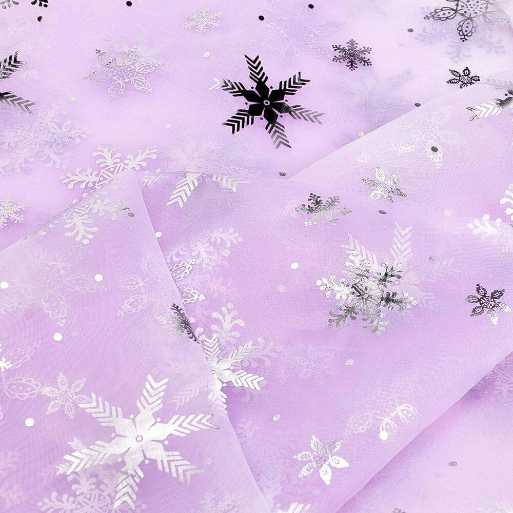 Snowflake Tulle Mesh Fabric