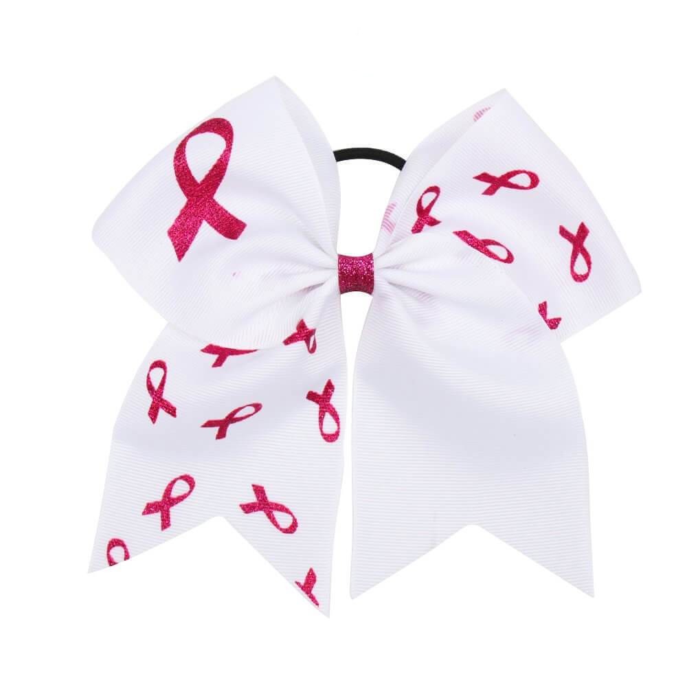 4PCS Breast Cancer Awareness Pink Cheer Bows