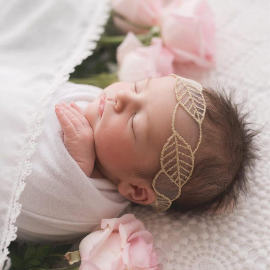 Newborn Leaf Lace Headband
