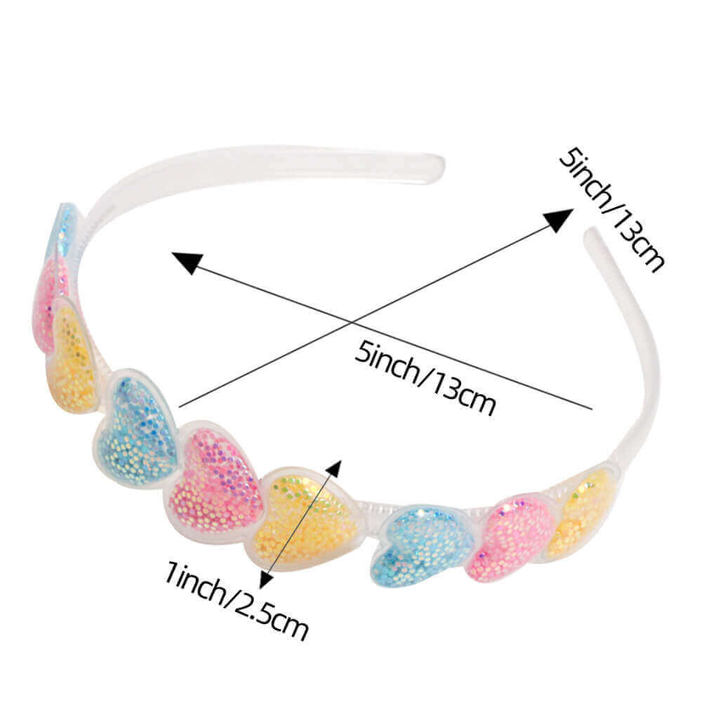 Colorful Love Heart Girl Hair Bands